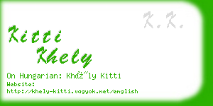 kitti khely business card